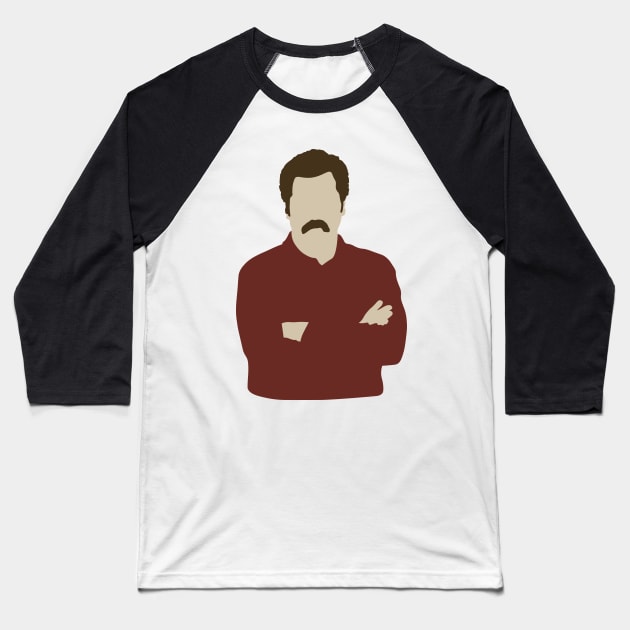 Ron Swanson Baseball T-Shirt by FutureSpaceDesigns